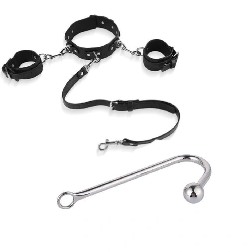 Collar with 5334 and Cuffs Elegant Beaded Hook Anal 0801